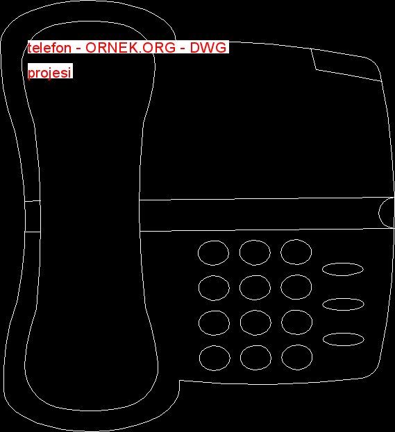 telefon Autocad Çizimi