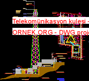 Telekomünikasyon kulesi Autocad Çizimi