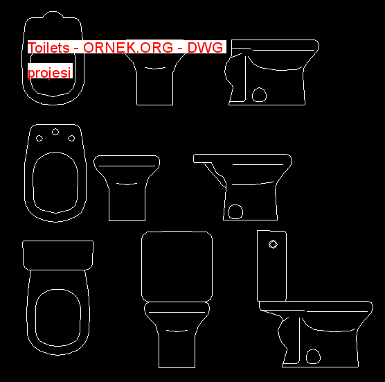 Toilets Autocad Çizimi