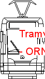 Tramvay önden görünümü Autocad Çizimi