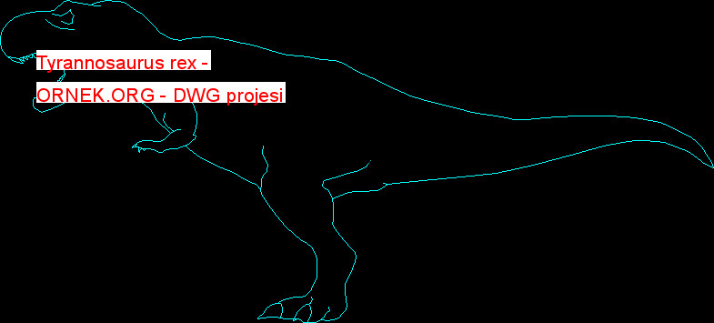 Tyrannosaurus rex Autocad Çizimi