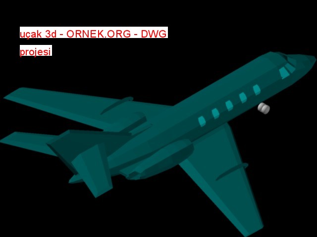 uçak 3d Autocad Çizimi