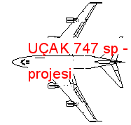 UÇAK 747 sp Autocad Çizimi