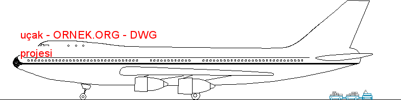 uçak Autocad Çizimi