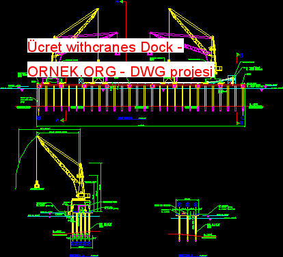 Ücret withcranes Dock Autocad Çizimi