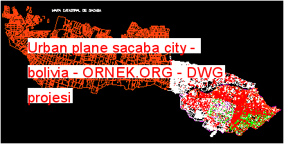 Urban plane sacaba city -  bolivia Autocad Çizimi