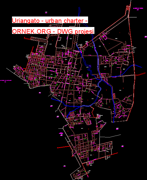 Uriangato - urban charter Autocad Çizimi