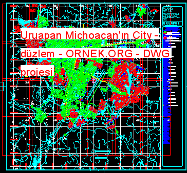 Uruapan Michoacan'ın City - düzlem
