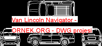 Van Lincoln Navigator Autocad Çizimi