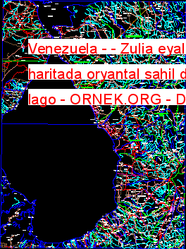 Venezuela - - Zulia eyalet haritada oryantal sahil del lago Autocad Çizimi