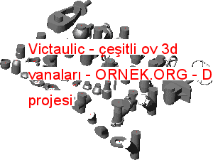 Victaulic - çeşitli ov 3d vanaları Autocad Çizimi
