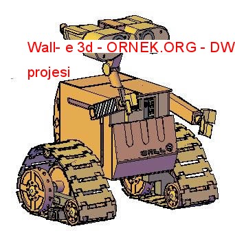 Wall- e 3d Autocad Çizimi