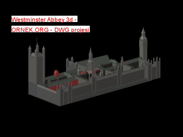 Westminster Abbey 3d Autocad Çizimi