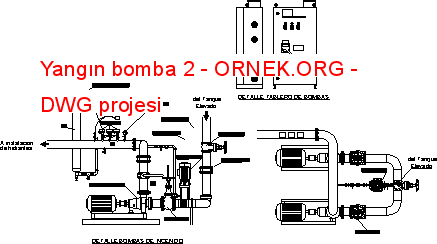 Yangın bomba 2 Autocad Çizimi