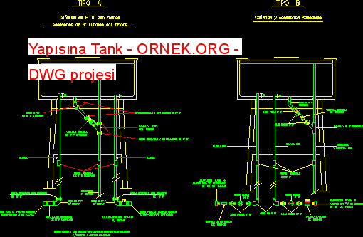 Yapısına Tank Autocad Çizimi