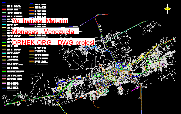 Yol haritası Maturin Monagas , Venezuela