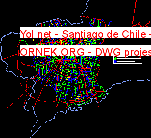 Yol net - Santiago de Chile Autocad Çizimi