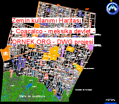 Zemin kullanımı Haritası - Coacalco - meksika devlet Autocad Çizimi
