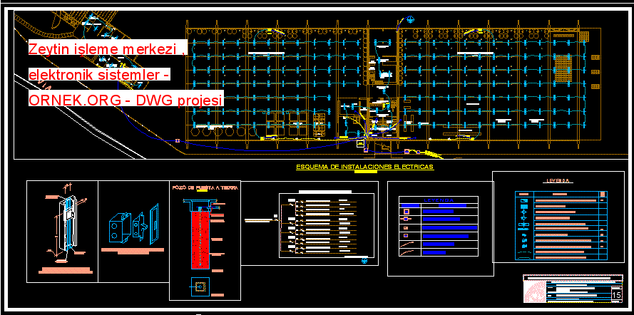 Zeytin işleme merkezi , elektronik sistemler Autocad Çizimi
