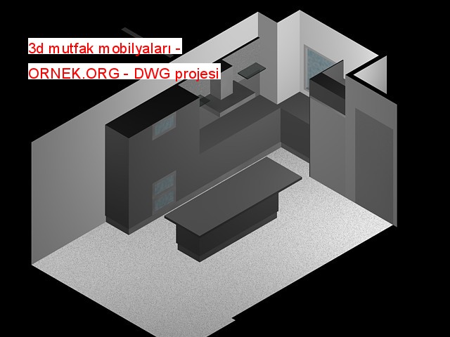 Proje Sitesi | 3d mutfak mobilyaları Autocad Projesi