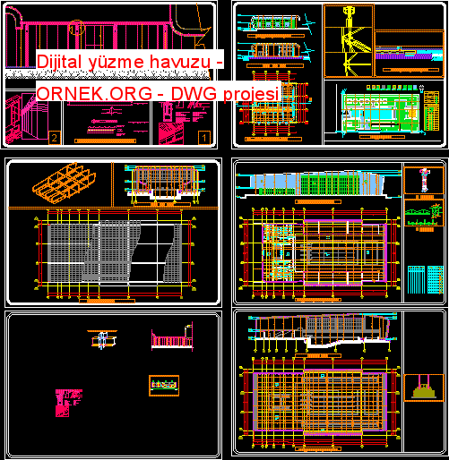 Proje Sitesi | Dijital Yüzme Havuzu Autocad Projesi