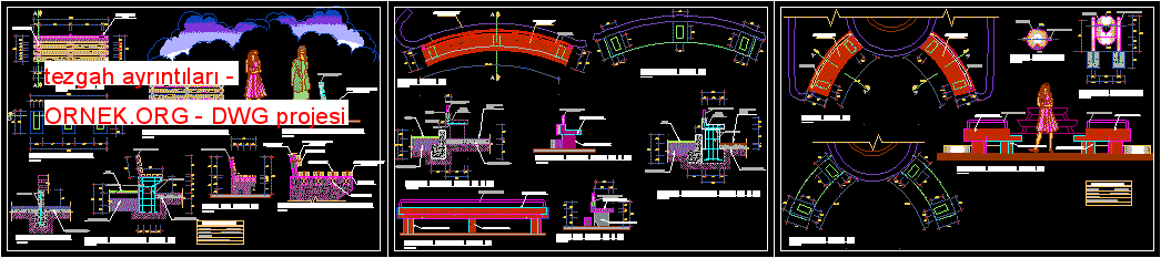 Proje Sitesi | tezgah ayrıntıları Autocad Projesi