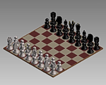 Figürlü satranç tahtası Autocad Çizimi