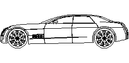 2003 Cadillac Sixteen Concept Autocad Çizimi