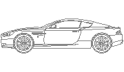 Aston Martin DB9 Autocad Çizimi