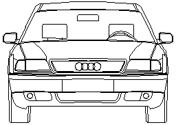 Audi - A8 - ön Autocad Çizimi