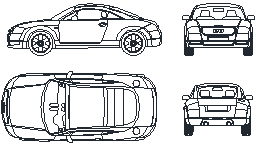 Audi TT -RS Autocad Çizimi