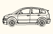 Audi A2 Autocad Çizimi