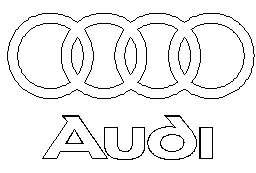 Audi logosu Autocad Çizimi
