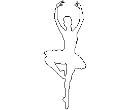 balerin Autocad Çizimi