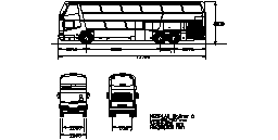 Otobüs çift katlı NEOPLAN Skyliner C Autocad Çizimi