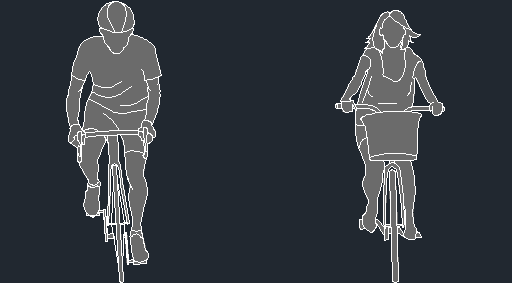 bisikletçiler Autocad Çizimi