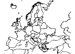 Avrupa haritası Autocad Çizimi
