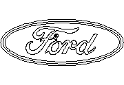 Ford logo in AutoCAD, Download CAD free (30.09 KB)