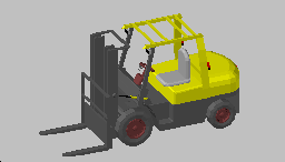Forklift - 3d Autocad Çizimi