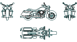 Harley1 Autocad Çizimi