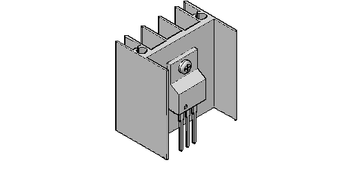 transistör 1 ile ısı emici Autocad Çizimi