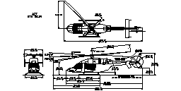 Helikopter ayrıntılı boyutları Autocad Çizimi