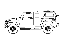 Hummer2D Autocad Çizimi