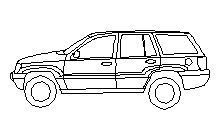 Jeep - bocni Autocad Çizimi