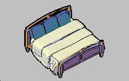 King Size Bed Autocad Çizimi