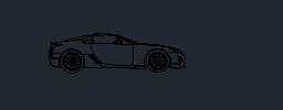 Lexus LFA yükseklik Autocad Çizimi