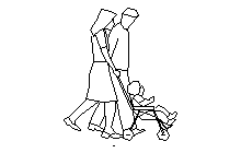 Man- Kadın - Bebek Autocad Çizimi