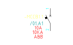 MCCB (sembol ) Autocad Çizimi