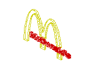mcdonalds logosu 3D Autocad Çizimi