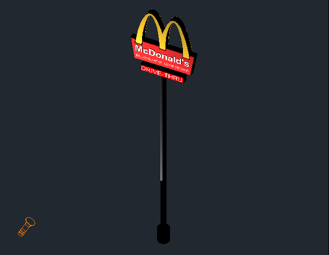 McDonaldsPost Autocad Çizimi